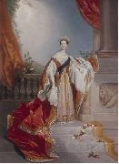 Edward Alfred Chalon Portrait of Queen Victoria on Spain oil painting artist